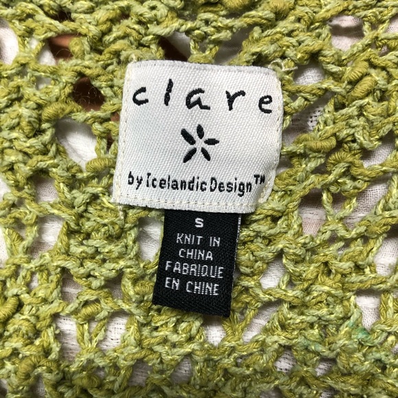 Clare by Icelandic Design green knit sweater Sz S - Picture 9 of 11